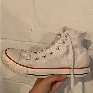white converse high tops